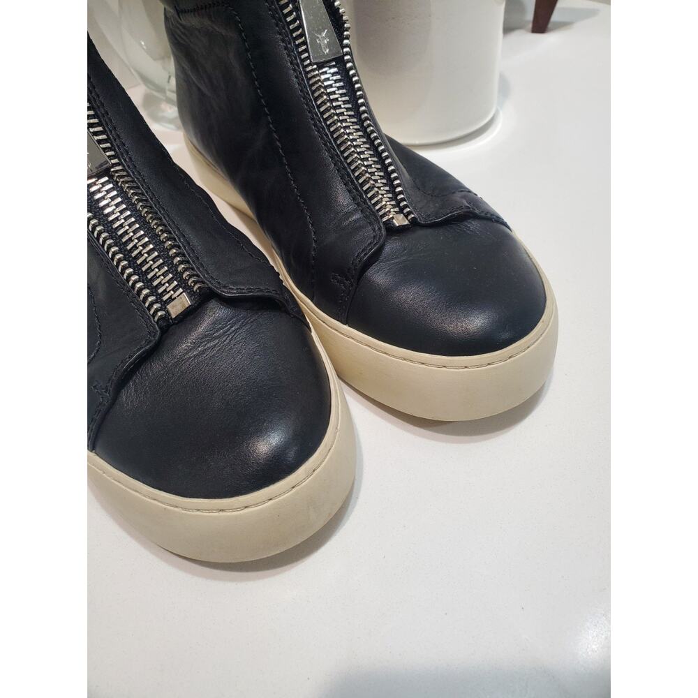 FRYE Lena Zip High Top Leather Shoes Size 8 - Picture 3 of 7